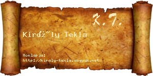 Király Tekla névjegykártya